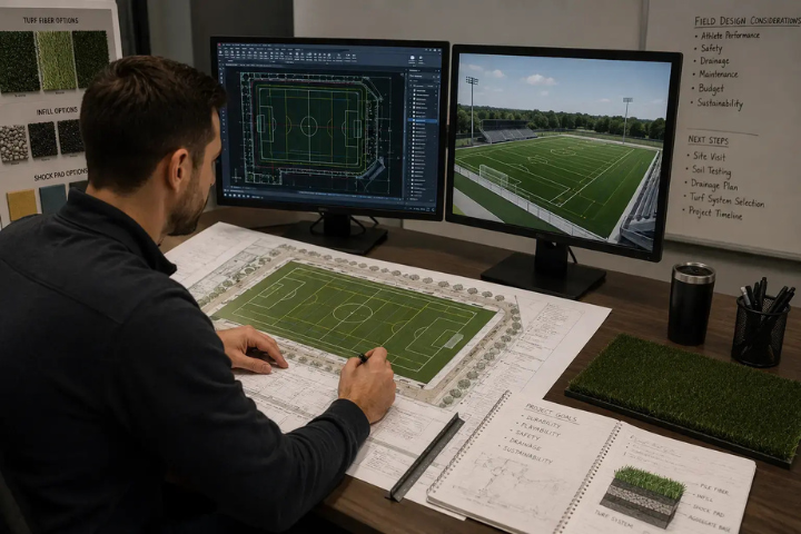 Synthetic turf architect - card size