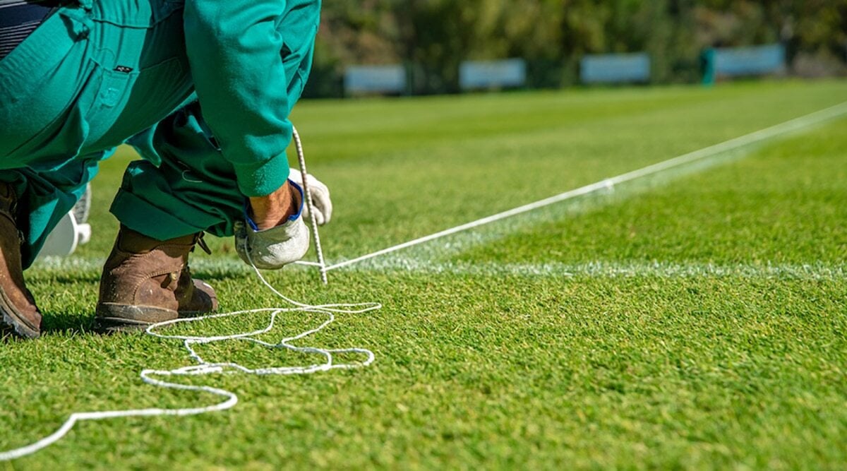 measuring a sports field