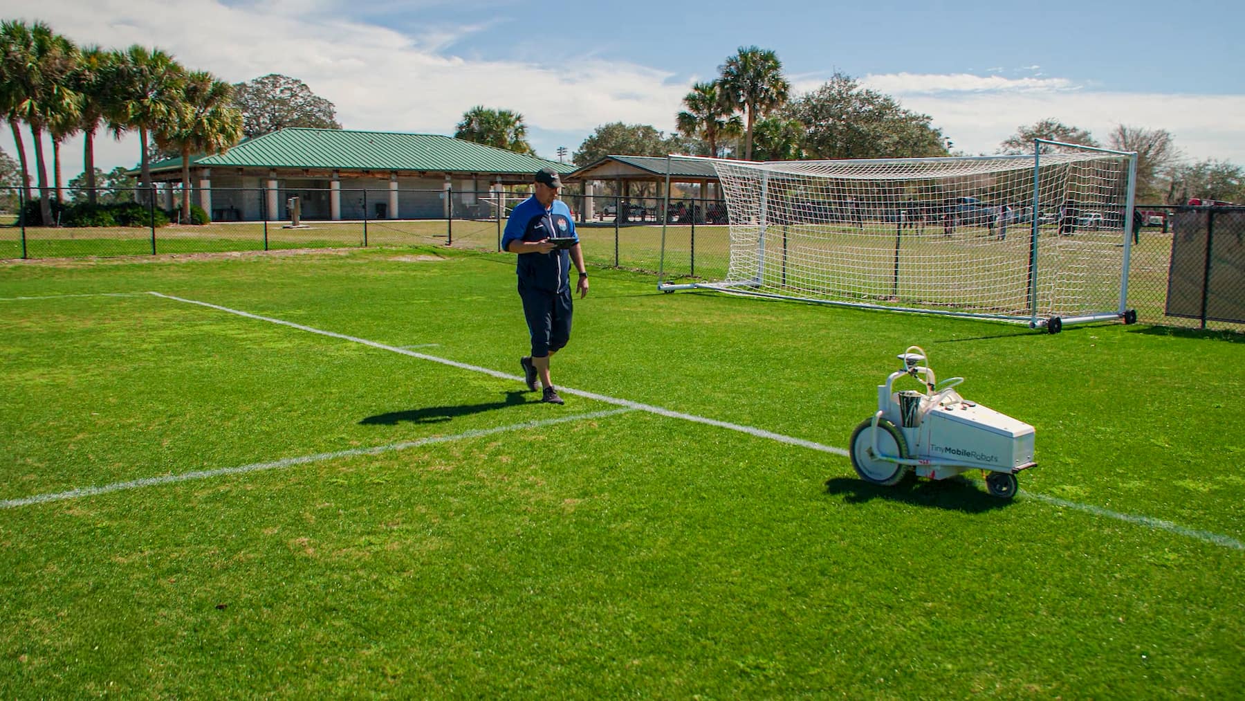 Tampa Bay United hero image walking with robot